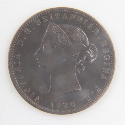 2140 - 1870 - Jersey half penny of queen Victoria -EF.  UK P&P Group 0 (£6+VAT for the first lot and £1+VAT... 