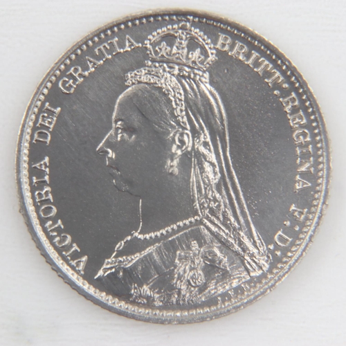 2142 - 1887 silver sixpence of queen Victoria - aEF.  UK P&P Group 0 (£6+VAT for the first lot and £1+VAT f... 