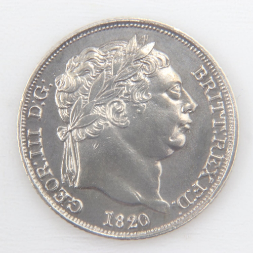 2152 - 1820 silver sixpence of George III - gVF.  UK P&P Group 0 (£6+VAT for the first lot and £1+VAT for s... 