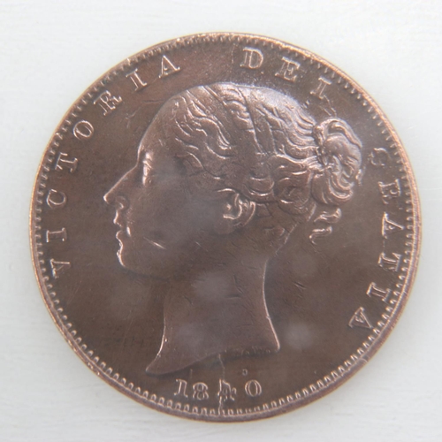 2157 - 1840 farthing of queen Victoria - VF.  UK P&P Group 0 (£6+VAT for the first lot and £1+VAT for subse... 