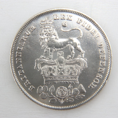 2163 - 1826 silver shilling of George IV - gEF.  UK P&P Group 0 (£6+VAT for the first lot and £1+VAT for su... 