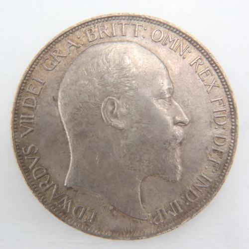 2165 - 1902 silver crown of Edward VII - EF.  UK P&P Group 0 (£6+VAT for the first lot and £1+VAT for subse... 