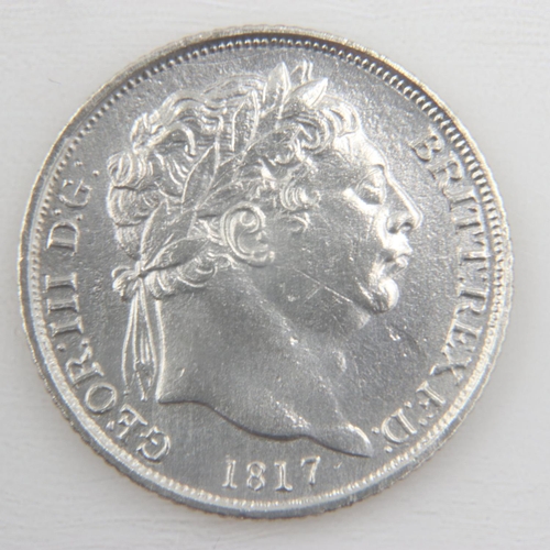 2179 - 1817 silver sixpence of George III - gVF.  UK P&P Group 0 (£6+VAT for the first lot and £1+VAT for s... 