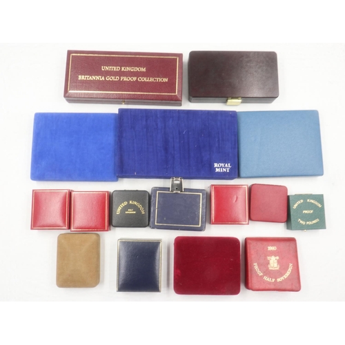 2207 - Selection of small to medium coin display cases, mostly Royal Mint specimen issues.  UK P&P Group 2 ... 