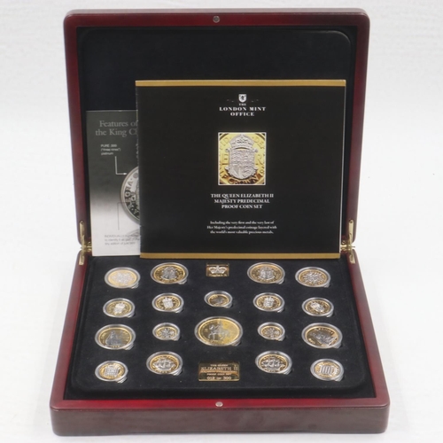 2208 - London Mint Office Queen Elizabeth Majesty Pre decimal proof coin set. UK P&P Group 2 (£20+VAT for t... 