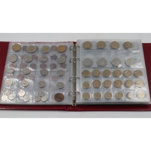 2224 - Folder of world coins: USA, Canada and France. UK P&P Group 2 (£20+VAT for the first lot and £4+VAT ... 