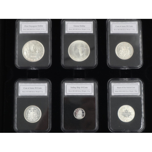 2250 - The Canada 150 Historic Silver Coin Set in a presentation case. UK P&P Group 2 (£20+VAT for the firs... 