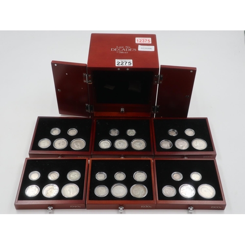 2275 - Danbury Mint Last Six Decades of Silver collection in a presentation case. UK P&P Group 2 (£20+VAT f... 