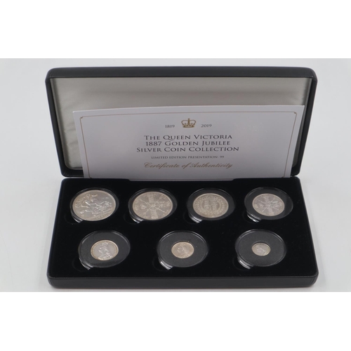 2279 - The Queen Victoria 1887 Golden Jubilee Silver Coin Collection. UK P&P Group 1 (£16+VAT for the first... 