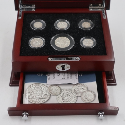 2280 - Danbury Mint The secret Silver Coins of the US Mint in a presentation case. UK P&P Group 2 (£20+VAT ... 