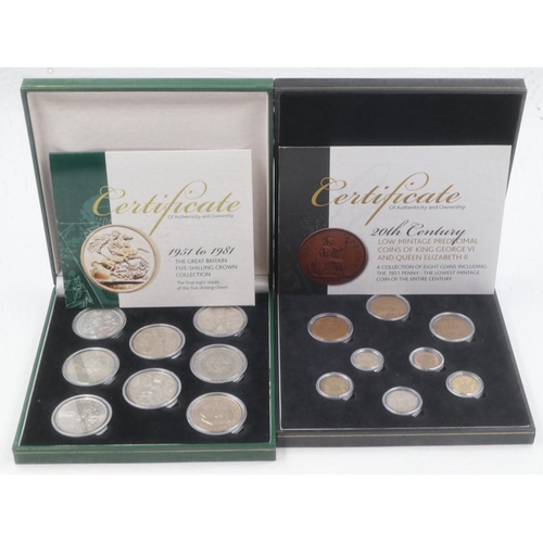 2283 - Low Mintage pre-decimal coin set, with English Crowns set 1951-81. UK P&P Group 1 (£16+VAT for the f... 