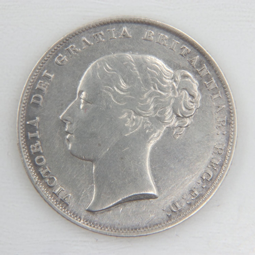 2301 - 1853 silver shilling of queen Victoria - nEF.  UK P&P Group 0 (£6+VAT for the first lot and £1+VAT f... 