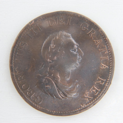 2307 - 1799 halfpenny of George III - VF.  UK P&P Group 0 (£6+VAT for the first lot and £1+VAT for subseque... 