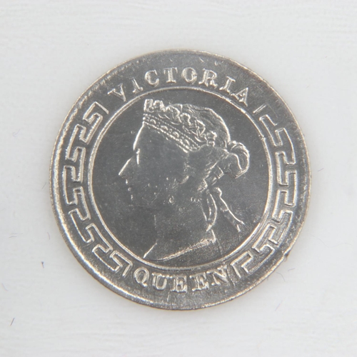 2309 - 1894 silver ten cents of Ceylon (queen Victoria) - EF.  UK P&P Group 0 (£6+VAT for the first lot and... 