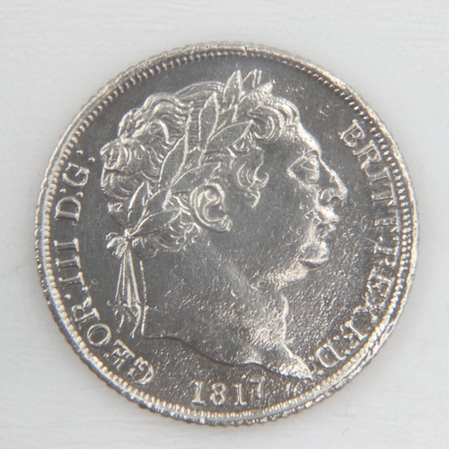 2311 - 1817 silver sixpence of George III - gVF.  UK P&P Group 0 (£6+VAT for the first lot and £1+VAT for s... 