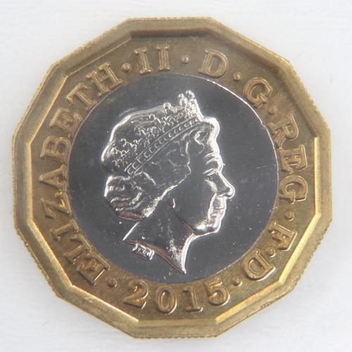 2320 - 2015 - Royal mint trial one pound coin - EF.  UK P&P Group 0 (£6+VAT for the first lot and £1+VAT fo... 