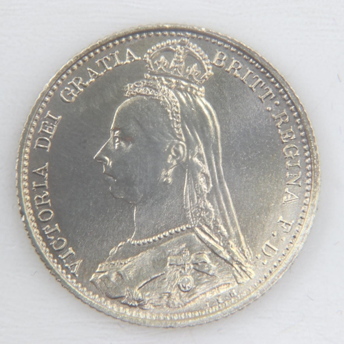 2321 - 1887 silver sixpence of queen Victoria - EF.  UK P&P Group 0 (£6+VAT for the first lot and £1+VAT fo... 