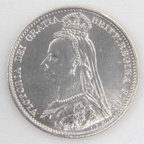 2323 - 1887 silver sixpence of queen Victoria - aEF.  UK P&P Group 0 (£6+VAT for the first lot and £1+VAT f... 