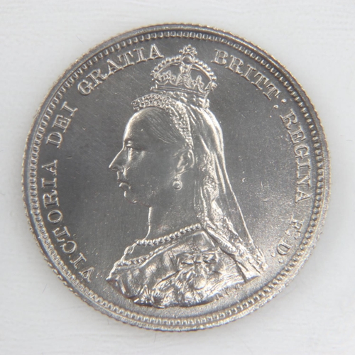 2324 - 1887 silver shilling of queen Victoria - EF.  UK P&P Group 0 (£6+VAT for the first lot and £1+VAT fo... 