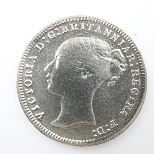 2331 - 1878 silver threepence of queen Victoria - nVF.  UK P&P Group 0 (£6+VAT for the first lot and £1+VAT... 