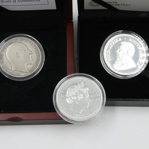 2352 - Two boxed and one loose silver coins. UK P&P Group 1 (£16+VAT for the first lot and £2+VAT for subse... 