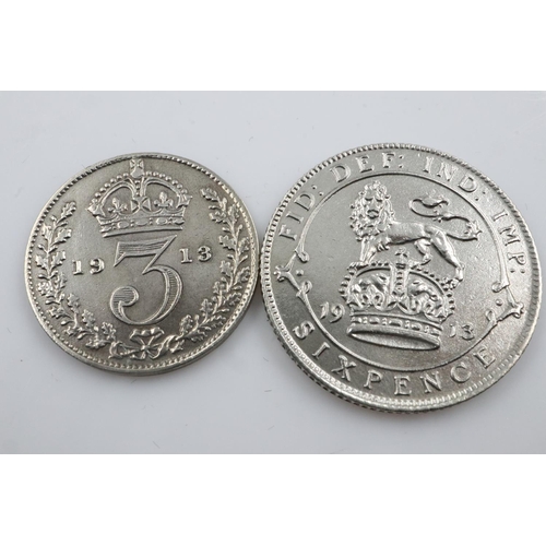 2361 - Sixpence and threepence of George V - circulated.  UK P&P Group 0 (£6+VAT for the first lot and £1+V... 