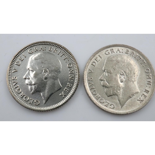 2362 - Two silver sixpences of George V - circulated.  UK P&P Group 0 (£6+VAT for the first lot and £1+VAT ... 