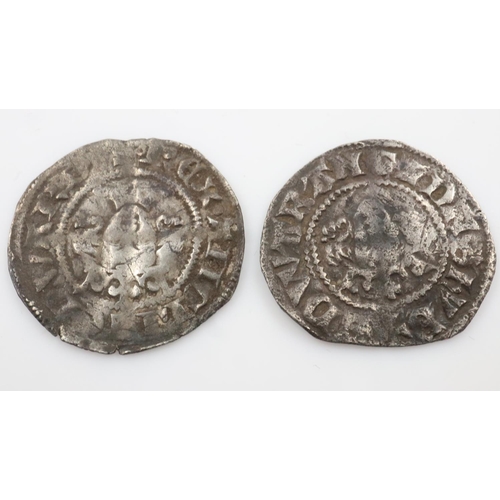 2363 - Two silver hammered pennies of Edward III - circulated.  UK P&P Group 0 (£6+VAT for the first lot an... 