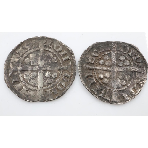 2363 - Two silver hammered pennies of Edward III - circulated.  UK P&P Group 0 (£6+VAT for the first lot an... 