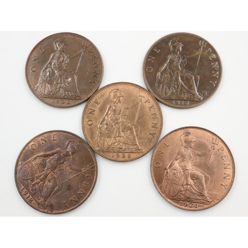 2379 - Collection of George V pennies in EF grade or better.  UK P&P Group 0 (£6+VAT for the first lot and ... 