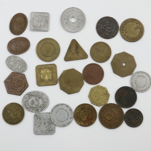 2389 - Twenty-four Co-Operative Society tokens, various areas including London boroughs. UK P&P Group 0 (£6... 