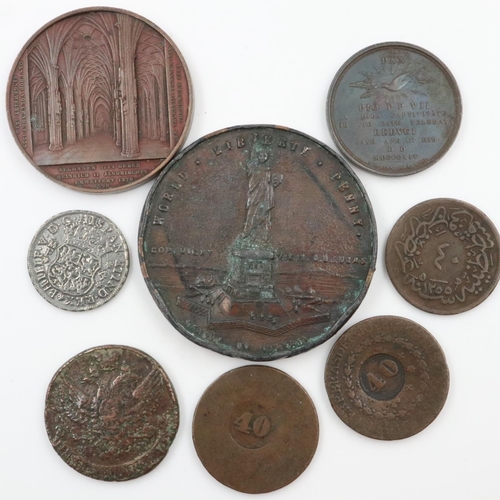 2394 - 19th century bronze table medals and commemoratives. UK P&P Group 1 (£16+VAT for the first lot and £... 