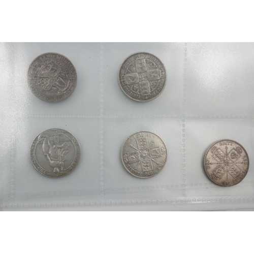 2397 - Silver florins of Queen Victoria, Edward VII and George V, including Godless example. UK P&P Group 1... 