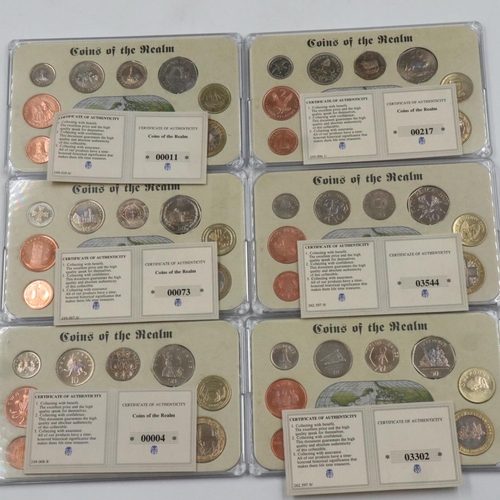 2403 - Six Coins of the Realm sets with certificates. UK P&P Group 1 (£16+VAT for the first lot and £2+VAT ... 