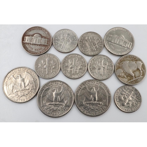 2414 - Coins of the USA including silver examples, 1940s and later. UK P&P Group 1 (£16+VAT for the first l... 