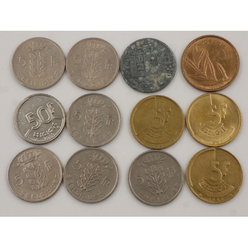 2415 - Coins of France and Belgium, including 19th century and post-reform examples, some silver, mixed mos... 