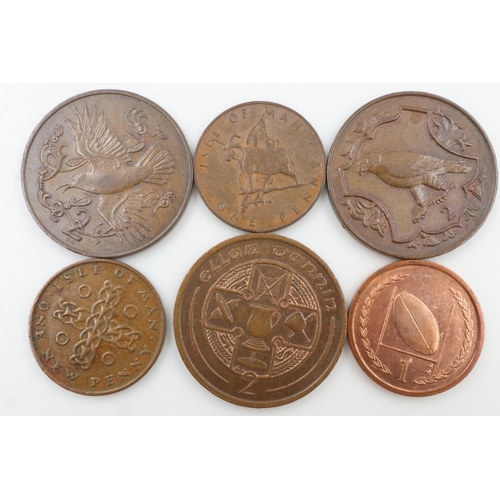 2418 - Isle of Man and Jersey: 20th century pre-decimal, decimal and bronze coins. UK P&P Group 1 (£16+VAT ... 