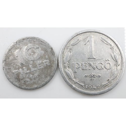 2421 - World coins including South American and Asian countries. UK P&P Group 1 (£16+VAT for the first lot ... 