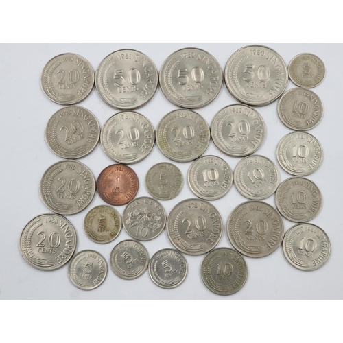 2421 - World coins including South American and Asian countries. UK P&P Group 1 (£16+VAT for the first lot ... 