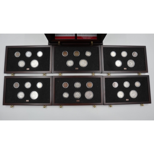 2285 - Danbury Mint Canadian coins of World War 2 on a wooden presentation case. UK P&P Group 2 (£20+VAT fo... 