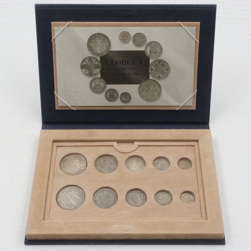 2286 - George V circulated silver coin set. UK P&P Group 2 (£20+VAT for the first lot and £4+VAT for subseq... 