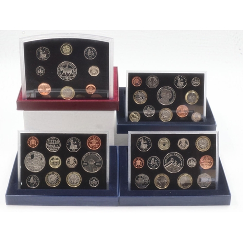 2288 - UK proof coin sets, 2005 to 2007. 4 sets. UK P&P Group 1 (£16+VAT for the first lot and £2+VAT for s... 