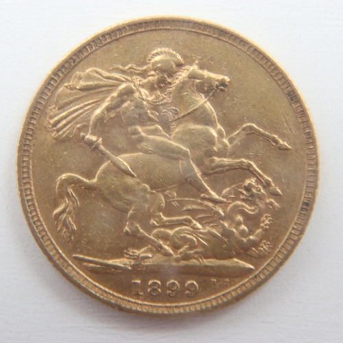 2196 - 1899 full gold sovereign of Queen Victoria, Sydney Mint. UK P&P Group 0 (£6+VAT for the
first lot an... 