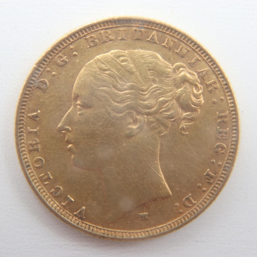 2197 - 1883 full gold sovereign of Queen Victoria. UK P&P Group 0 (£6+VAT for the first lot and £1+VAT for ... 