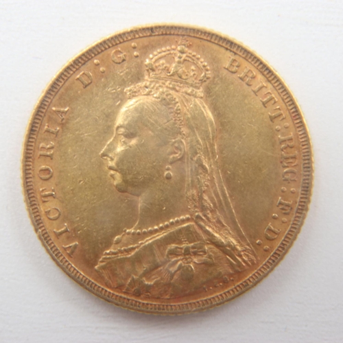 2198 - 1892 full gold sovereign of Queen Victoria, Melbourne Mint. UK P&P Group 0 (£6+VAT for the first lot... 