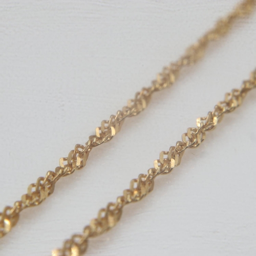 24 - 14ct gold neck chain, twist link, L: 49 cm, 1.7g. UK P&P Group 0 (£6+VAT for the first lot and £1+VA... 