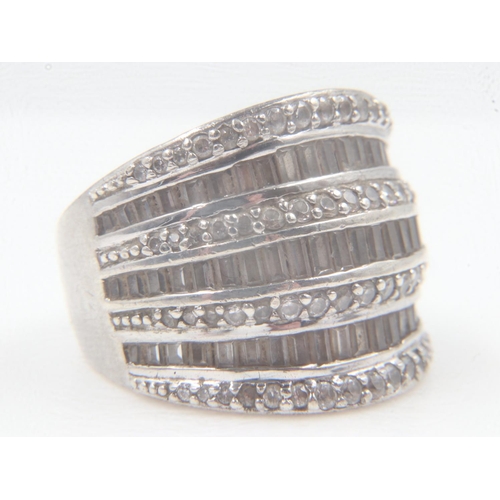 26 - 925 silver ring set with CZ, size M. UK P&P Group 0 (£6+VAT for the first lot and £1+VAT for subsequ... 