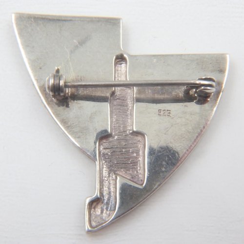 35 - Silver Art Deco style brooch. UK P&P Group 0 (£6+VAT for the first lot and £1+VAT for subsequent lot... 