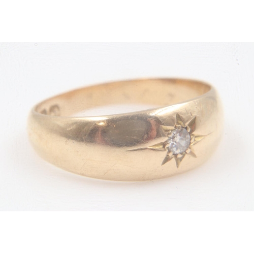 5 - 18ct gold diamond set signet ring, slightly misshapen, 4.7g. UK P&P Group 0 (£6+VAT for the first lo... 