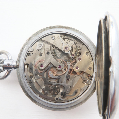 65 - HEUER: crown winding chromium cased stop watch, working at lotting. UK P&P Group 1 (£16+VAT for the ... 